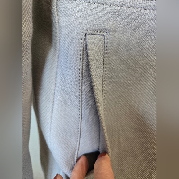 Banana Republic Light Gray Collarless Coat. Size XS - Picture 3 of 12